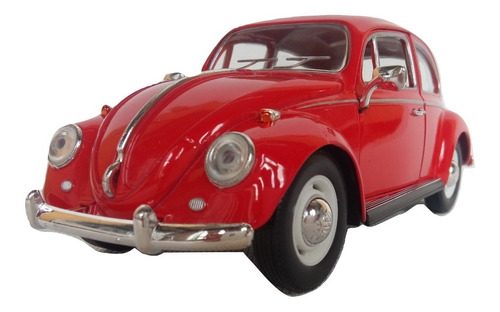 Vw Sedan 1967 Esc:1/24 Kinsmart  Autos Escala Rojo Plano