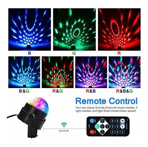 Bola De Discoteca Con Luces Led Para Fiesta Control Remoto