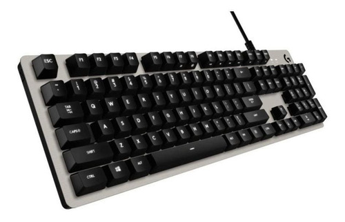Imagen 2 de 3 de Teclado gamer Logitech Serie G G413 QWERTY Romer-G inglés US color plata con luz blanca