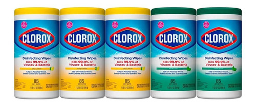 Toallas Húmedas Desinfectantes Clorox 5 De 85 Pzas