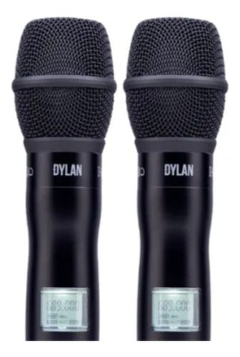 Sistema De Microfone Sem Fio Duplo Dylan D-9000s Power