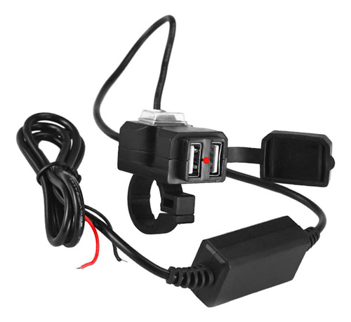 // Carregador De Celular Para Motocicleta, Porta Usb Dupla,