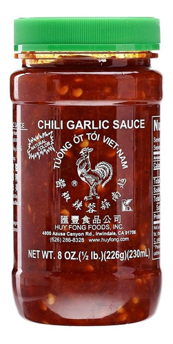 Salsa Picante Original 226g Chile Y Ajo Huy Fong Oriental.