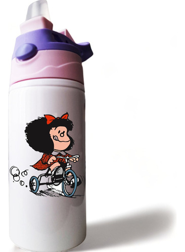 Botella Escolar Para Liquido Diseño Mafalda 500 Ml