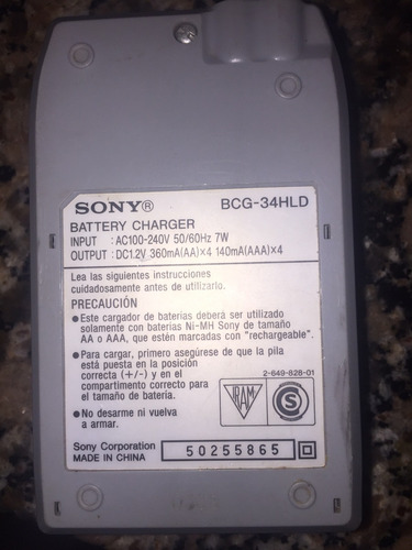 Cargador De Pilas Sony