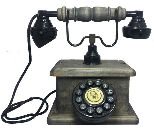 Telefone Antigo Vintage Retro Nelphone Lord Preto