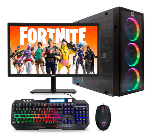 Imagen 1 de 7 de Computadora Gamer Amd Serie A 8gb 500gb 19.5 Wifi Webcam Aud