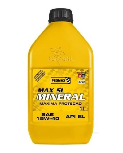 Lubrificante Mineral 15w40 Api Sl Promax Bardahl 1lt