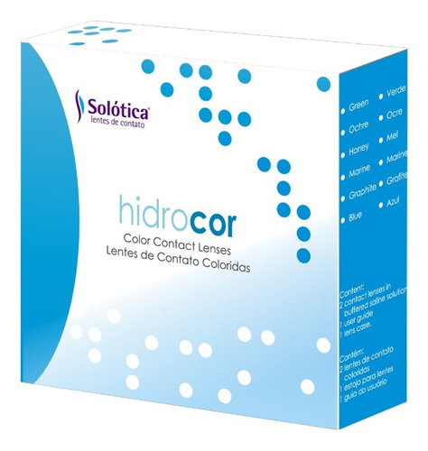 Lente De Contato Anual Hidrocor Safira Sem Borda + Brinde