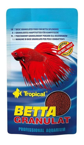 Ração Para Peixe Betta Granulat Sachet 5g Tropical