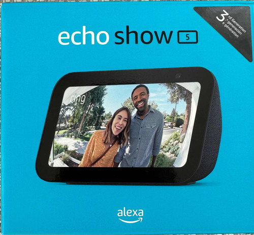 Amazon Echo Show 5 3era Generacion Charcoal 2023 Color Negro