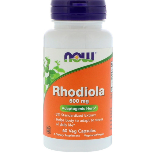 Rhodiola Rosea - 500mg 60 Cps Now Foods Pronta Entrega