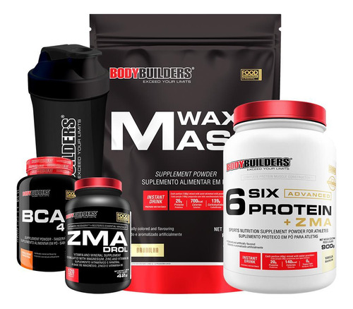 Kit Waxy Mass 3kg+ Six Protein 900g