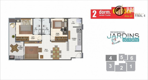 Apartamento Com 2 Dormitórios À Venda, 80 M² Por R$ 500.100,55 - Canto Do Forte - Praia Grande/sp - Ap2707