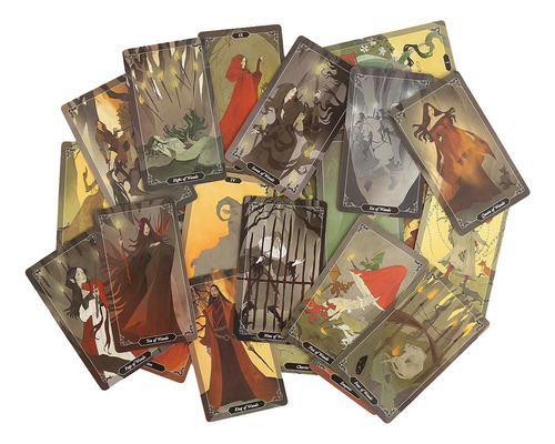 Cartas De Tarô De Madeira Escura Um Baralho Inglês Visions O