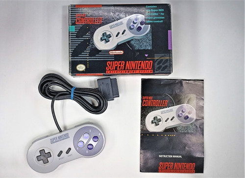Control Original Super Nintendo ( Snes ) Con Caja Y Manual