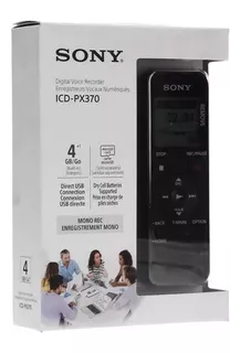 Grabadora Digital Sony Icd-px370 / 4gb / Usb / Mp3 / Bateri