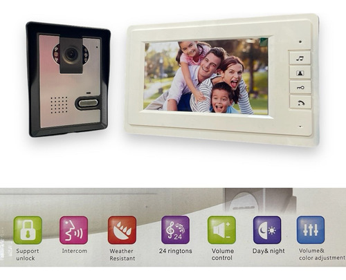 Video Portero Timbre Con Cámara Citófono Pantalla 7 Pulgadas