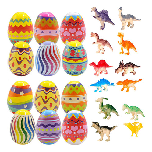 Anriy 12 Huevos De Pascua Con Figuras De Dinosaurios