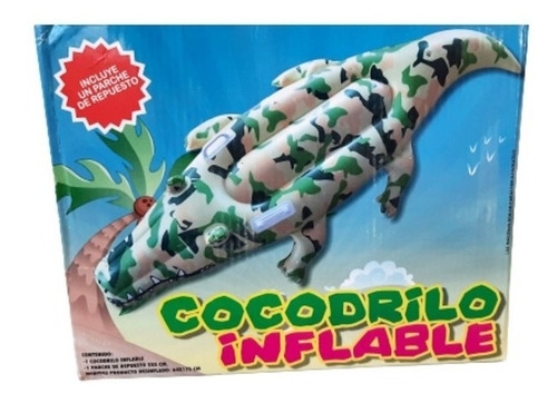 Animal Inflable Cocodrilo Camuflado Piscina Pileta $em