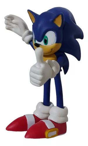 Boneco Sonic Azul Clássico 30cm Action Figure Articulado