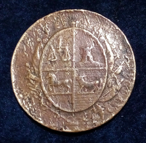 Boton Uruguay Modulo 8 Reales. Escudo/sarandi-itusaingo (Usado)