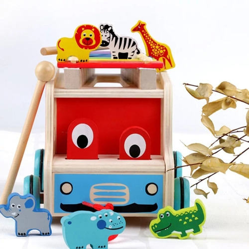 Juguetes De Madera Niños Didáctico Multifuncional Xilófono