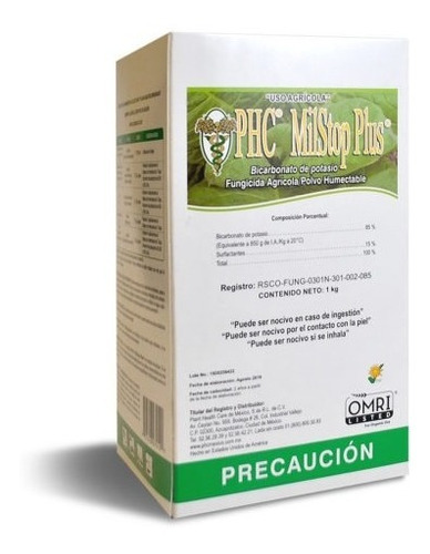 Phc® Milstop Plus® 1 Kg. Bicarbonato De Potasio Fungicida 
