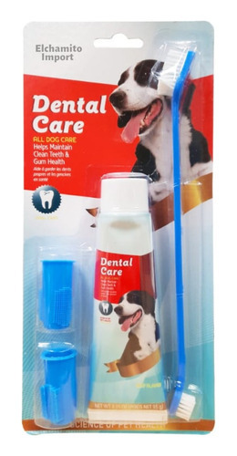 Set De Higiene Dental Con Cepillo Para Mascota Dental Care Sabor Carne