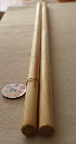 Imagen 7 de 9 de Baston Palo Yoga Pilates Fitness Gym De Madera Maciza 80 Cm