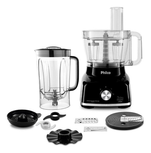 Multiprocessador Philco Glass Turbo 9 Em 1 1700w 220v Preto