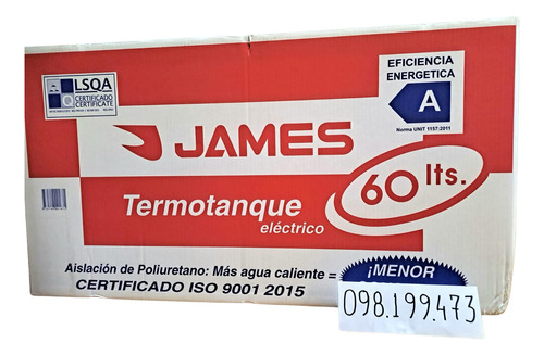 Termotanque James 60 Litros