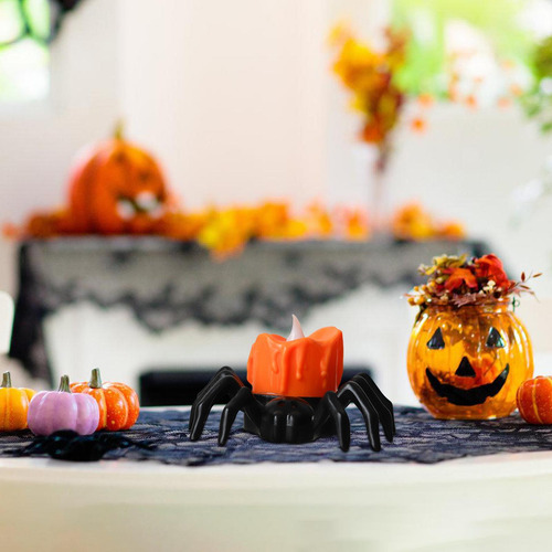 Portavelas De Araña Luces De Té De Halloween Luces De Araña