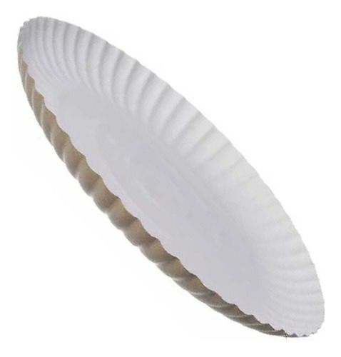 Prato Papelão Natural Redonda Nº07 (28cm) C/100 Deskart