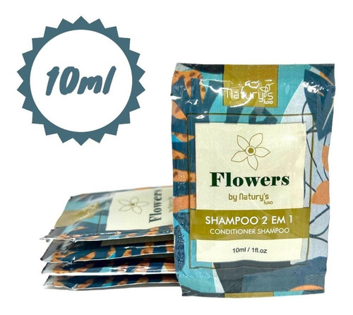 Kit 1000 Shampoo 2 Em 1 Sachê 10ml Hotel Motel Pousada 