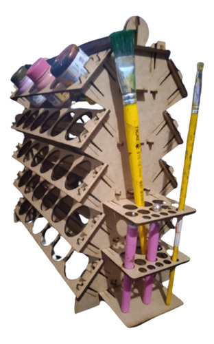 Suporte Organizador P/ Tinta Acrilex/daiara 60ml Pinceis