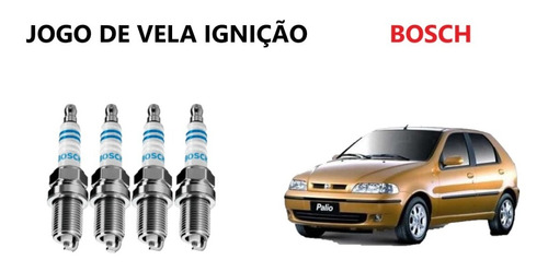 Jogo Velas  Fiat Palio 1.0 1.3  8 Válvulas Gasolina 2000...