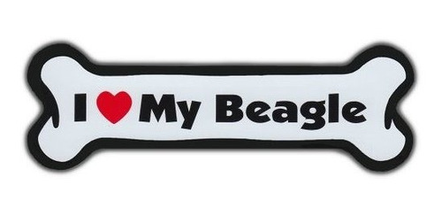 Hueso De Perro Imán: I Love My Beagle | Perros Doggy Cachorr