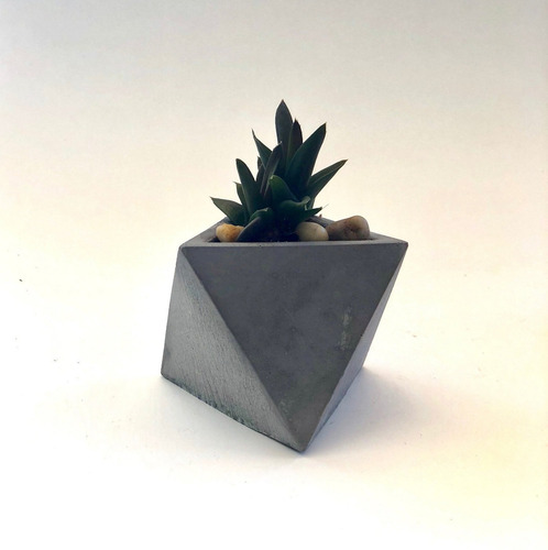 Imagen 5 de 6 de 3 Macetas Cemento Concreto Geometricas Minimalista X 3unid