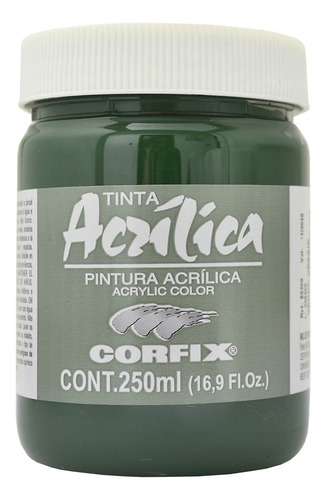 Tinta Acrílica Corfix 250ml Cor Verde Vessie 78 G1 Verde Vessie