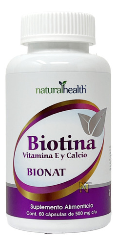 Biotina Vitamina E Y Calcio (60 Caps) Naturalhealth