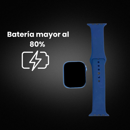 Apple Watch Series 7 Gps - Reacondicionado Grado A+ Correa Deportiva Azul - Caja De Aluminio Azul De 45mm (Reacondicionado)