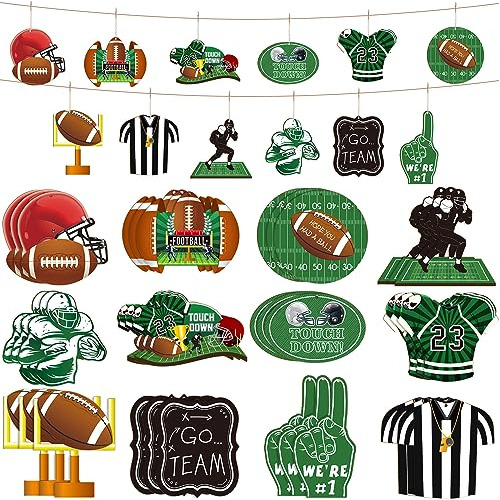 36 Piezas De Ornamentos De Fútbol, Adornos Colgantes D...