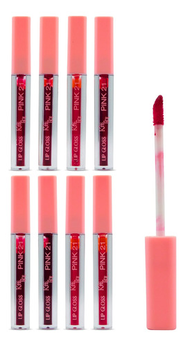 Set X 4 Brillo Labial Kiss Tint / Tinta Para Labios Pink 21