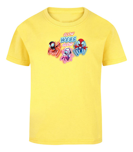 Marvel Playera Infantil Spidey Glow Web Producto Oficial