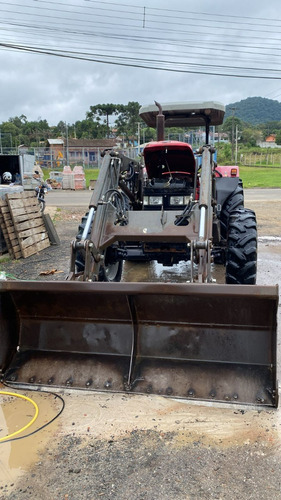 Trator Mahindra 4x4 Reduzido 80 Cv + Concha E Garfo Paleteir