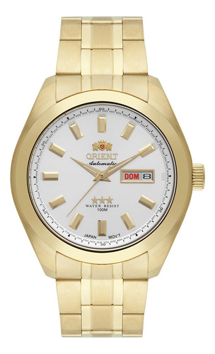 Relógio Orient Original Automático 469gp075f S1kx Nota Cor da correia Dourado Cor do bisel Dourado Cor do fundo Prateado