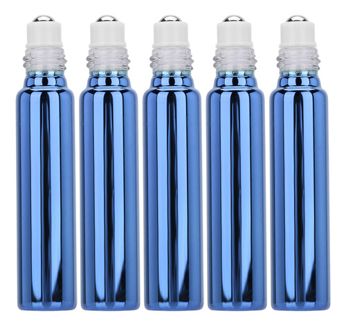 Botella Enrollable De Aceite Esencial Azul, 5 Unidades, Vidr
