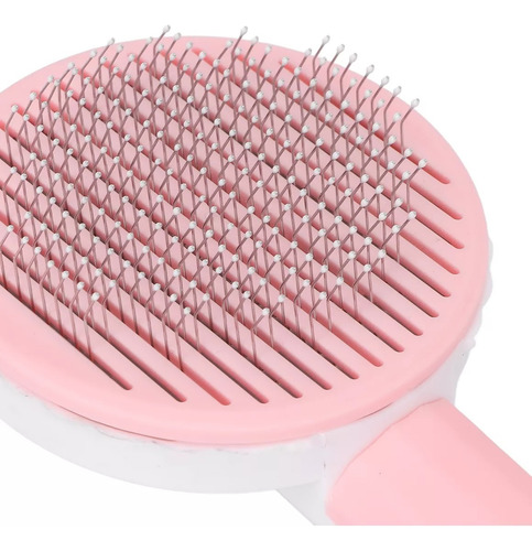 Cepillo Cardina Automático Para Perros/gatos Cerdas Finas Celeste
