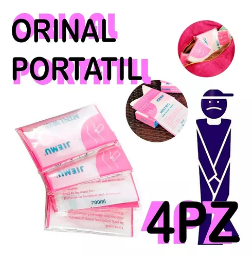 Orinal Portátil Bolsa Emergencia Adulto Estirable Viaje 4p